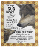 To My Son Blanket, Never Forget That I Love You Blanket, To My Son From Dad Blanket, To My Son From Dad Gifts - Cozy Plush Fleece Blanket - 50"x60"