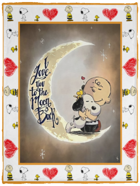 I Love You Snoopy Blanket Snoopy Lover Quilt Fleece Sherpa VPS Cozy Plush Fleece Blanket - 30x40