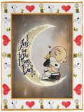 I Love You Snoopy Blanket Snoopy Lover Quilt Fleece Sherpa VPS Cozy Plush Fleece Blanket - 30x40
