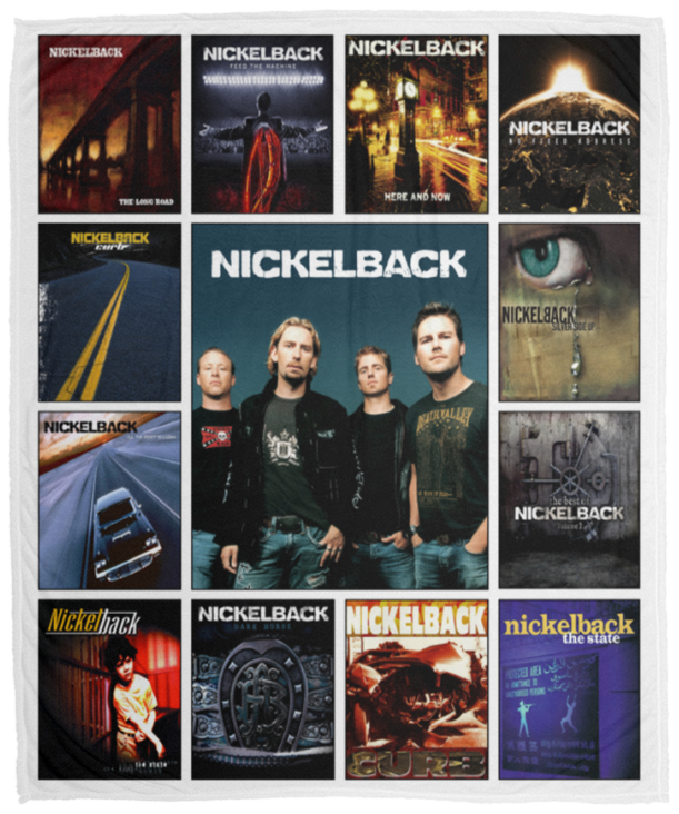 Nickelback Blanket, Nickelback For Fans Fleece, Sherpa Blanket Gift Ideas - VPM Cozy Plush Fleece Blanket - 50x60