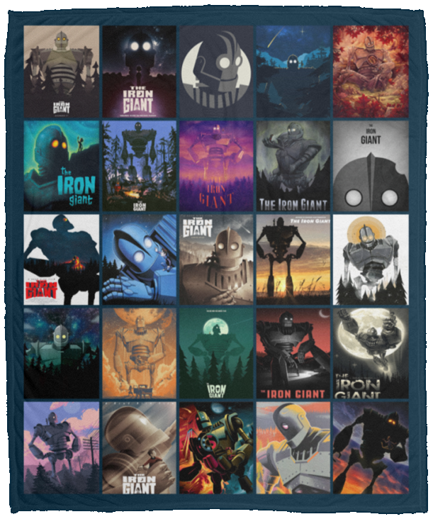 The Iron Giant Blanket, The Iron Giant Movie Fleece, Sherpa Blanket VPM Cozy Plush Fleece Blanket - 50x60