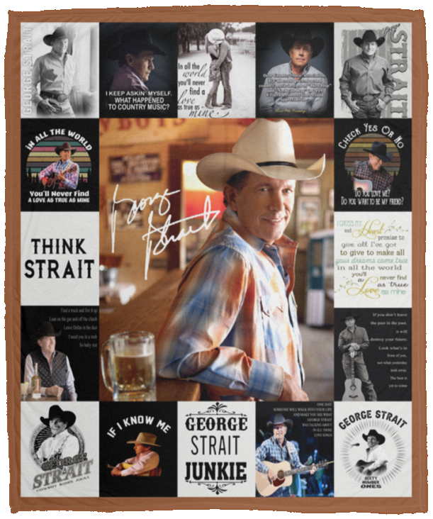 George Strait Blanket George Strait Quotes Quilt Fleece Sherpa Throw Blanket - VPM Cozy Plush Fleece Blanket - 50x60