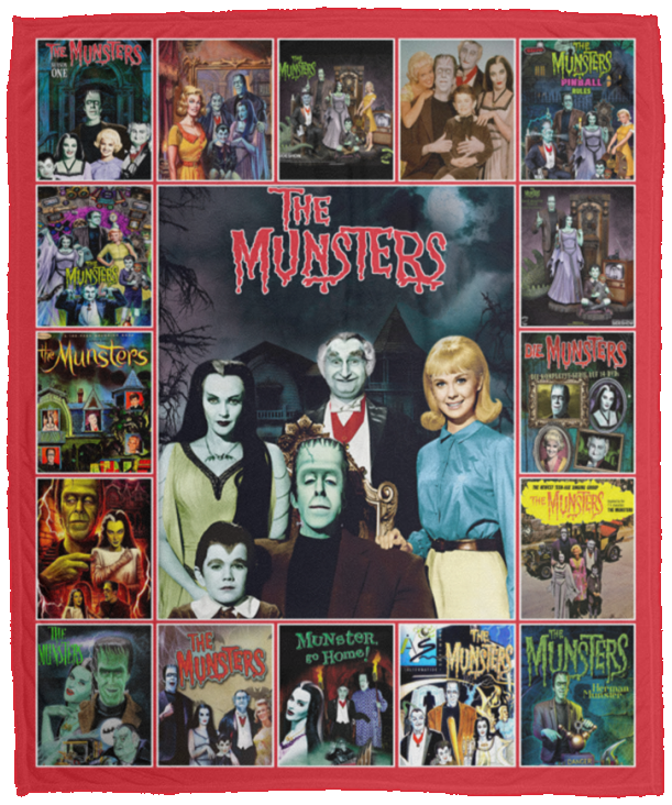 The Munsters Blanket, The Munsters TV Series Fleece, Sherpa Blanket VPM Cozy Plush Fleece Blanket - 50x60