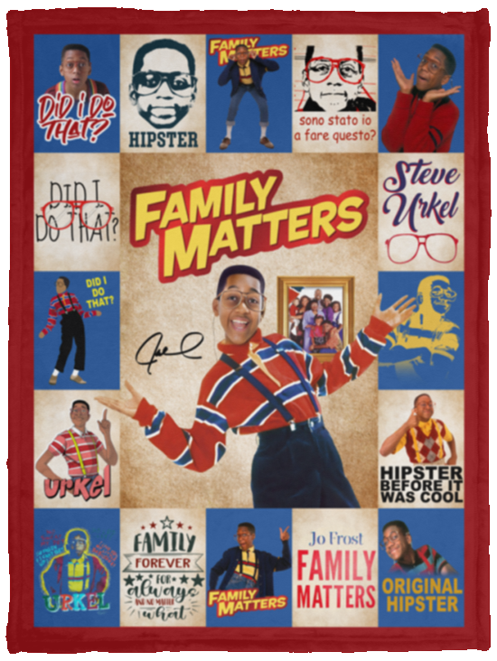 Family Matters Blanket, Family Matters TV Series Fleece, Sherpa Blankets - VPS Cozy Plush Fleece Blanket - 30x40