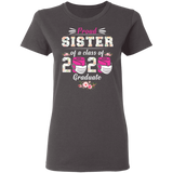 Proud Sister of A Class of 2020 Graduate T-Shirt Quarantined Floral Shirt