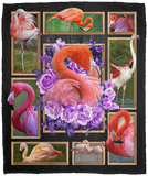 FLAMINGOS Blanket, Flamingo 3D Fleece, Sherpa Blanket, Flamingo Lover Gift Ideas - VPM Cozy Plush Fleece Blanket - 50x60