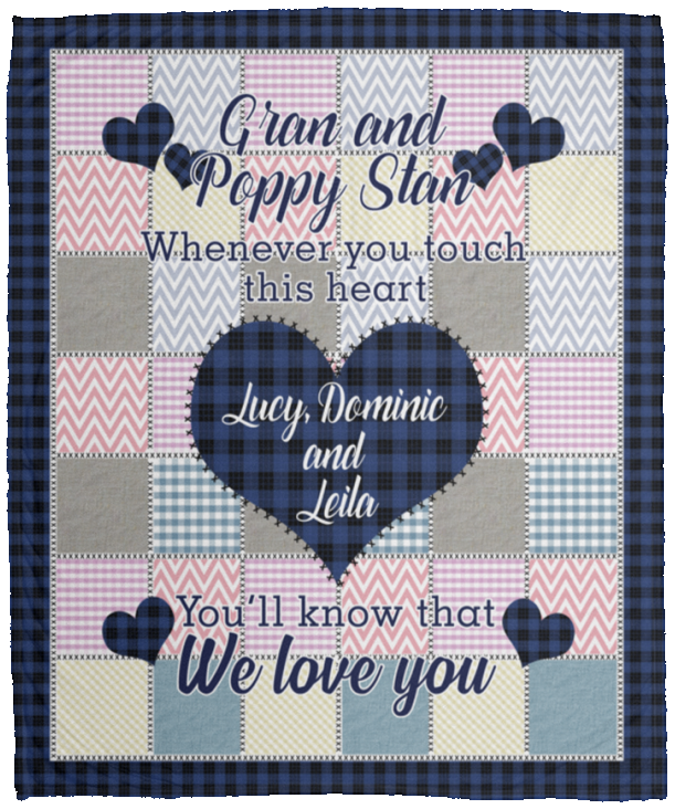 Lucy, Dominic and Leila 50x60 - VPM Cozy Plush Fleece Blanket - 50x60
