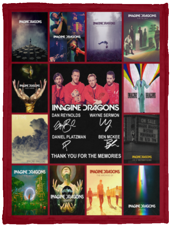 Imagine Dragons Blanket, Imagine Dragons Band Fleece, Sherpa Blanket For Fans - VPS Cozy Plush Fleece Blanket - 30x40