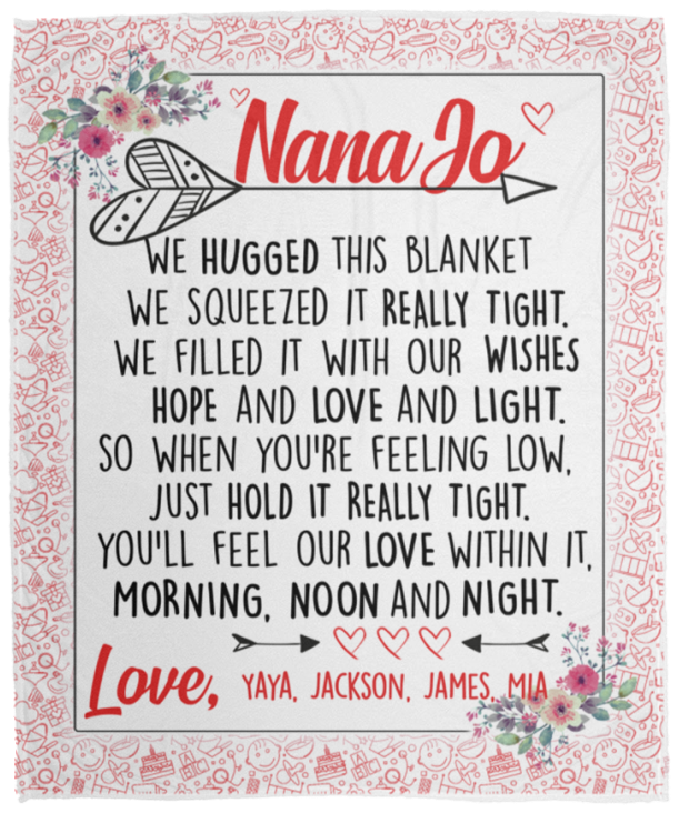 Yaya, Jackson, James, Mia VPM Cozy Plush Fleece Blanket - 50x60
