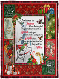 Hummingbird Blanket, Christmas In Heaven Quilt, Christmas Fleece, Sherpa Blanket VPS Cozy Plush Fleece Blanket - 30x40