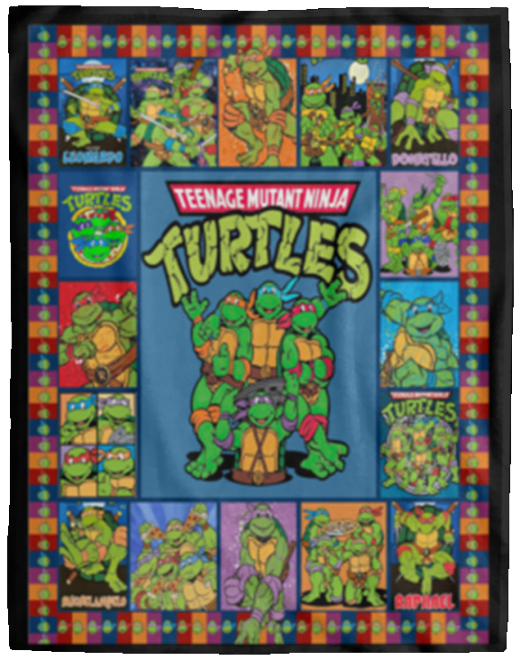 Teenage Mutant Ninja Turtles Fan Lover Blanket Halloween Christmas Fleece Sherpa VPL Cozy Plush Fleece Blanket - 60x80