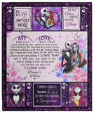 My Love All Of My Lasts Blanket, The Nightmare Before Christmas Fleece Blanket - VPM Cozy Plush Fleece Blanket - 50x60