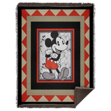 Mickey Mouse Fabric Fleece Sherpa Throw Blanket Quilt - WB68 Woven Blanket - 60x80
