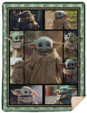 Baby Yoda Blanket, Star Wars Blanket - Cozy Plush Fleece, Sherpa Blanket (White) - SHL Sherpa Blanket - 60x80