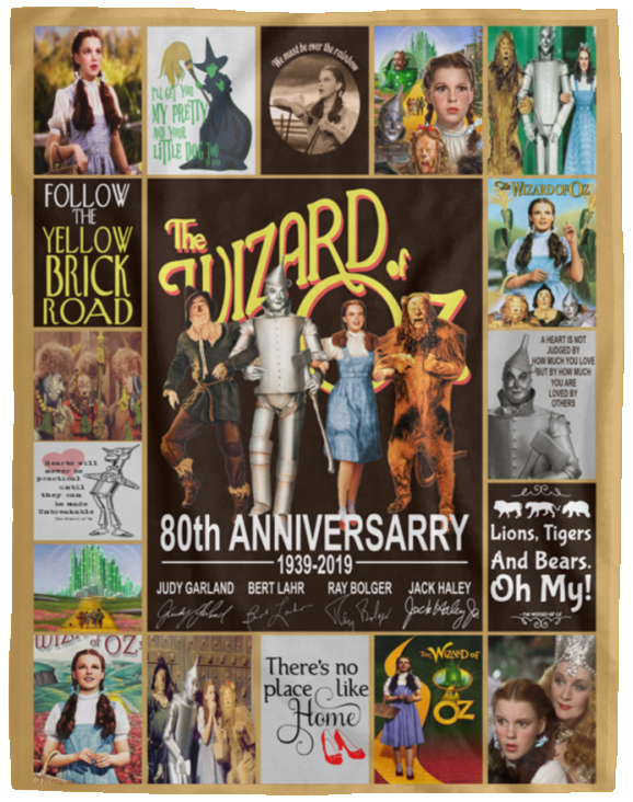 The Wizard Of Oz Blanket, The Wizard Of Oz - 80th Anniversary Fleece Blanket VPL Cozy Plush Fleece Blanket - 60x80
