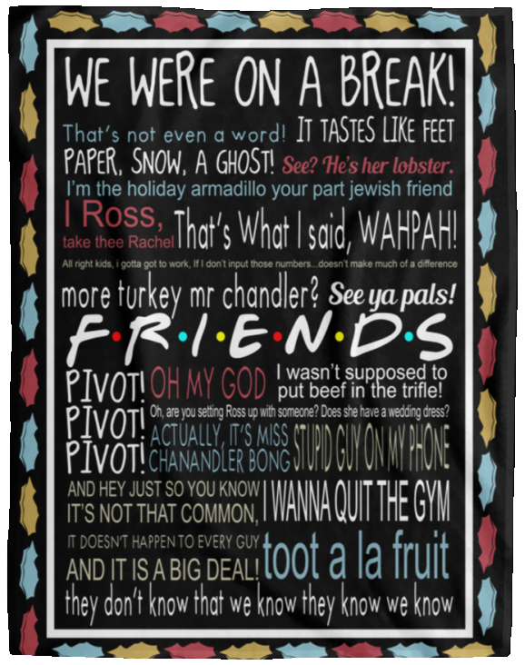 Mr.Jyotis Friends Blanket, Friends Tv Show Signature Actors Thank You for The Memories Best Gift Christmas Quilt Blanket Fleece Sherpa Blanket for Friends Mom Dad Daughter Son Grandma Nana Grandpa - VPL Cozy Plush Fleece Blanket - 60x80