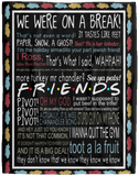 Mr.Jyotis Friends Blanket, Friends Tv Show Signature Actors Thank You for The Memories Best Gift Christmas Quilt Blanket Fleece Sherpa Blanket for Friends Mom Dad Daughter Son Grandma Nana Grandpa - VPL Cozy Plush Fleece Blanket - 60x80