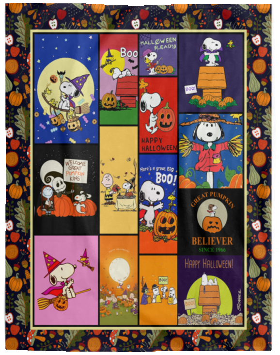Snoopy V1 - Snoopy halloween - VPL Cozy Plush Fleece Blanket - 60x80