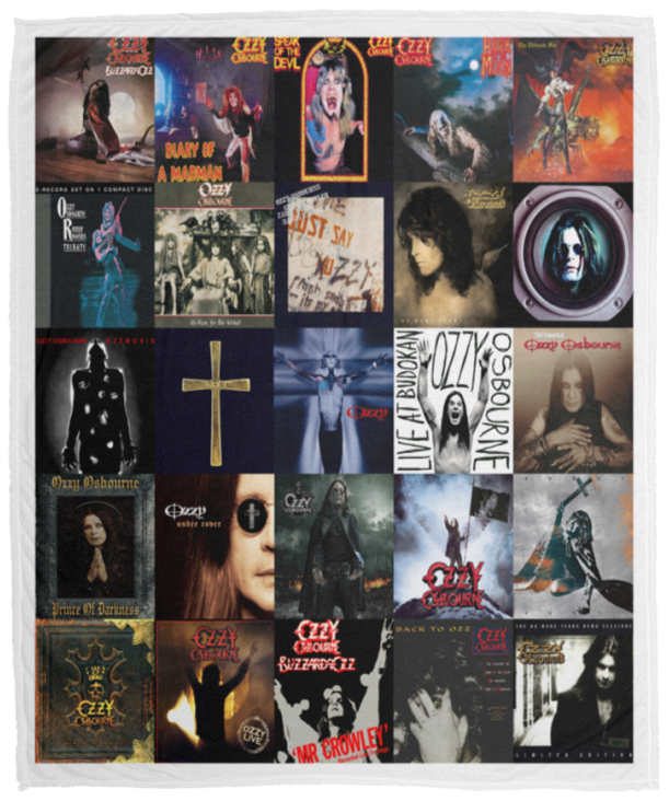 Ozzy Osbourne Blanket Fleece Sherpa Throw Quilt for Bedroom Living Room Sofa V3 VPM Cozy Plush Fleece Blanket - 50x60