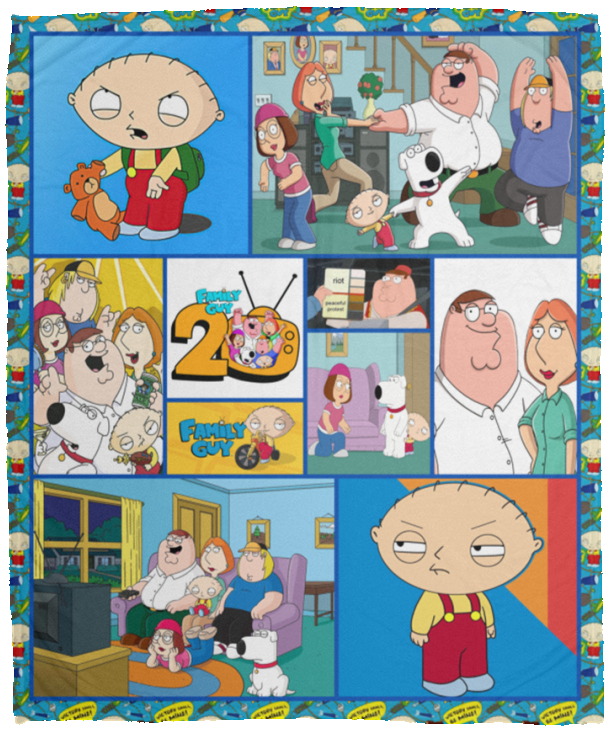 Family Guy Blanket, Family Guy Quilt, Fleece, Sherpa Blanket Warm and Soft  VPM Cozy Plush Fleece Blanket - 50x60