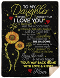 Mr.Jyotis Daughter You are My Sunshine Blanket - to My Daughter Never Forget That I Love You Blanket - Sherpa Blanket - 60"x80"