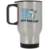 Shuh duh fuh cup, shark Stainless Steel Travel Mugs, doo doo doo Stainless Steel Travel Mugs, Funny Stainless Steel Travel Mugs, baby shark, mommy sha