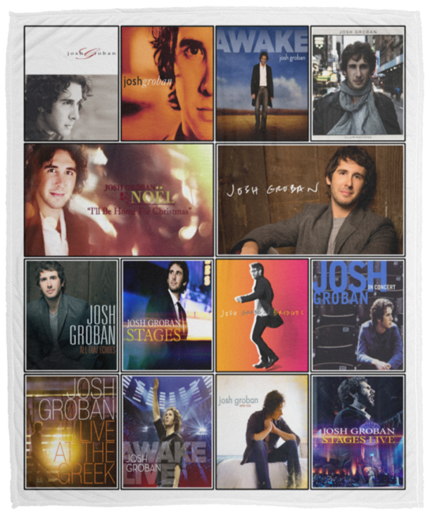 Josh Groban Blanket Fleece Sherpa Throw Quilt Blanket for Bedroom Sofa VPM Cozy Plush Fleece Blanket - 50x60