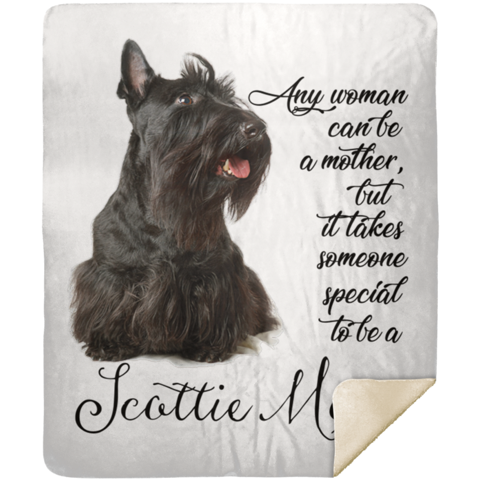 Scottie Mom MSHM Premium Mink Sherpa Blanket 50x60