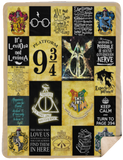 Harry Blanket Pottter Quilt - Harry-Pottter Blanket - Harry Fan Potter Blanket - Valentines Gift Idea for Men Women - Birthday Gift D (Sherpa 60''x80'')