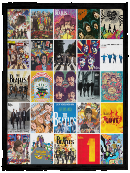 The Beatles Blanket, The Beatles Fleece, Sherpa Blanket, The Beatles For Fans VPS Cozy Plush Fleece Blanket - 30x40