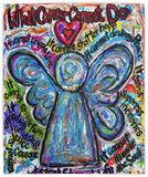 Colorful Cancer Angel Blanket, Breast Cancer Awareness - VPM Cozy Plush Fleece Blanket - 50x60