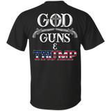 God Guns And Trump Shirt 2nd Amendment T Shirt Trump 45 Men's T-Shirt (Back side)