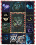 Cheshire Cat Blanket, Alice in Wonderland Fleece, Sherpa Blanket - VPL Cozy Plush Fleece Blanket - 60x80