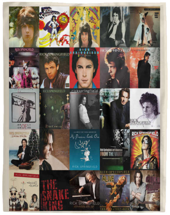 Rick Springfield Blanket Fleece Sherpa Throw Quilt Blanket VPL Cozy Plush Fleece Blanket - 60x80