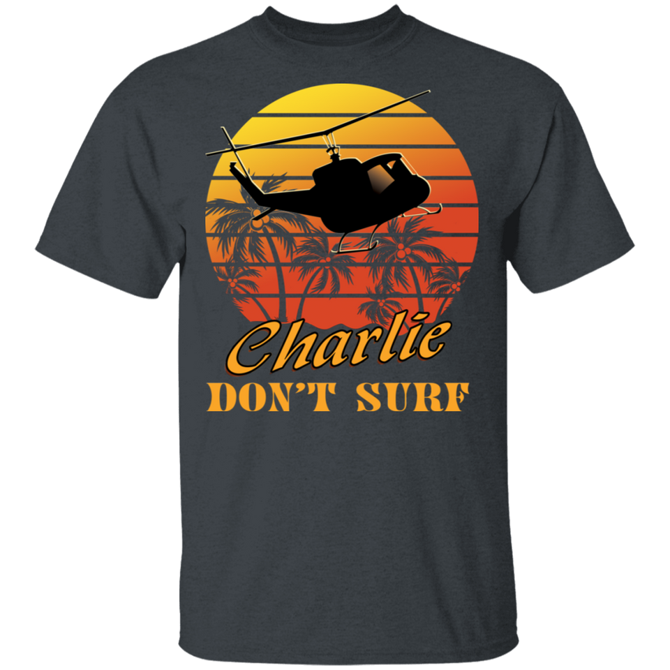 Charlie Don't Surf Vintage Retro T-Shirt Apocalypse Now - G500 Mens