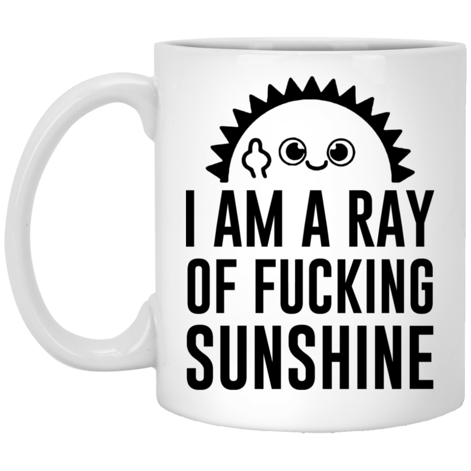 Jyotis - I am a ray of fucking sunshine Ceramic coffee mug With Sayings Sarcastic Mug, Best Friend Mug, Fuck Mug, College Student Gift, Funny Coworker Gift 11Oz