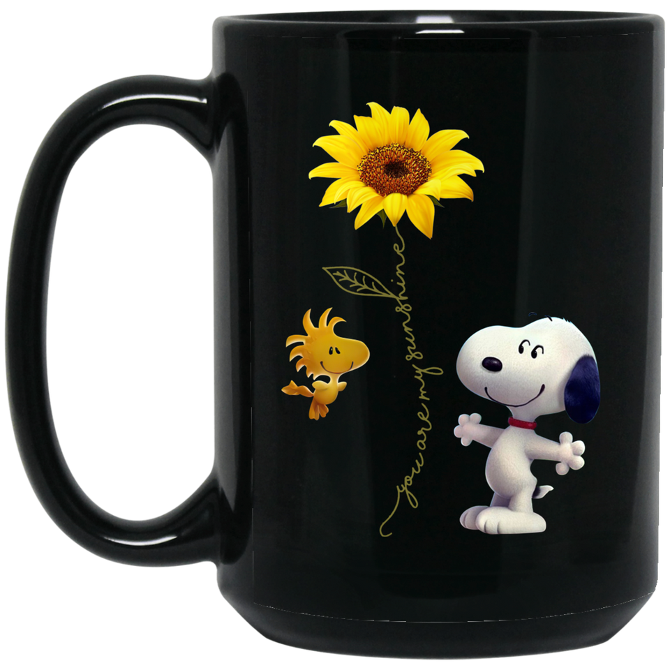 Snoopy You are my sunshine Coffee Mug, Snoopy Mug, Dog Mom Sunflower 15oz