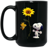 Snoopy You are my sunshine Coffee Mug, Snoopy Mug, Dog Mom Sunflower 15oz