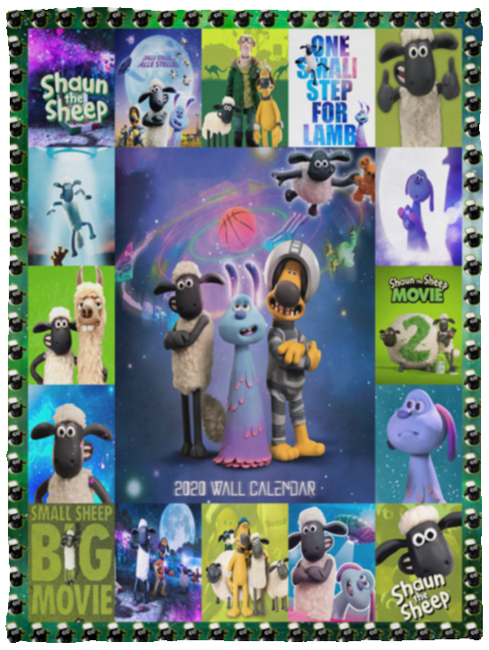 Shaun the Sheep Blanket, Shaun the Sheep Movies Quilt, Fleece, Sherpa Blanket VPS Cozy Plush Fleece Blanket - 30x40