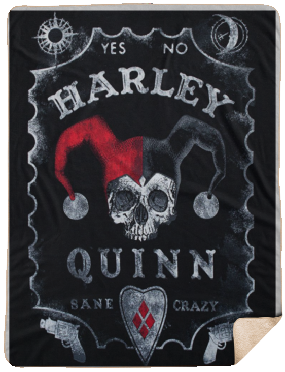 Harley Quinn Ouija Board Blanket, Harley Quinn Blanket, Fuzzy Soft Blanket Microfiber for Couch Sofa Bed - Sherpa Blanket - 60x80