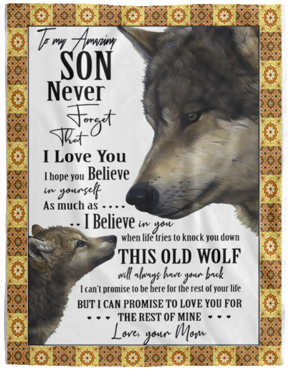 to My Son Never Forget That I Love You Blanket, you mom 60x80 VPL Cozy Plush Fleece Blanket - 60x80