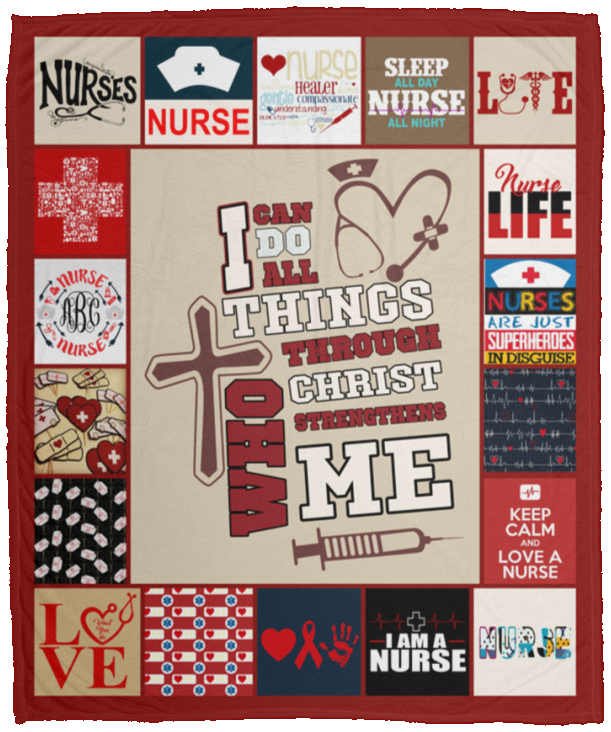 Nurse Blanket, I Am a Nurse Fleece, Sherpa Blanket, Gift Ideas - VPM Cozy Plush Fleece Blanket - 50x60