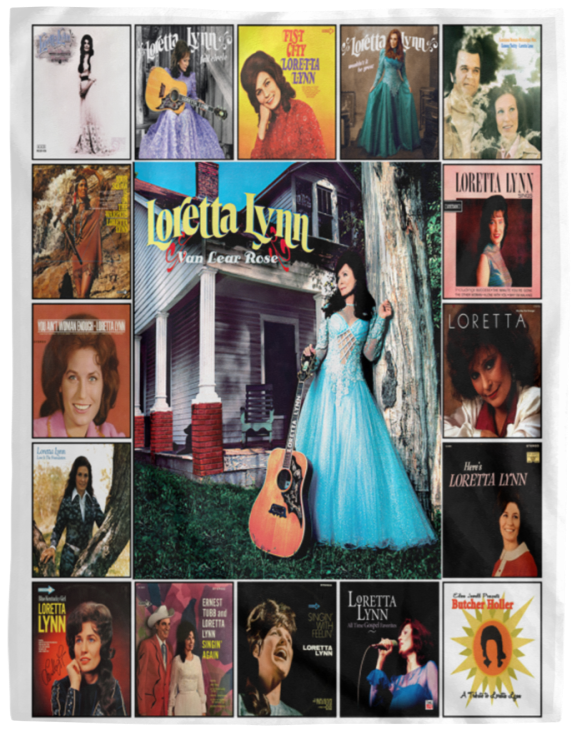 Loretta Lynn Blanket, Loretta Lynn For Fan Fleece, Sherpa Blanket VPL Cozy Plush Fleece Blanket - 60x80
