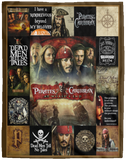 Pirates of the Caribbean Blanket Fleece Sherpa Throw Quilt Blanket VPL Cozy Plush Fleece Blanket - 60x80