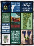 Vermont Blanket Fleece Sherpa Quilt Supper Soft Lightweight Blanket for Bedroom Living Room Sofa VPS Cozy Plush Fleece Blanket - 30x40