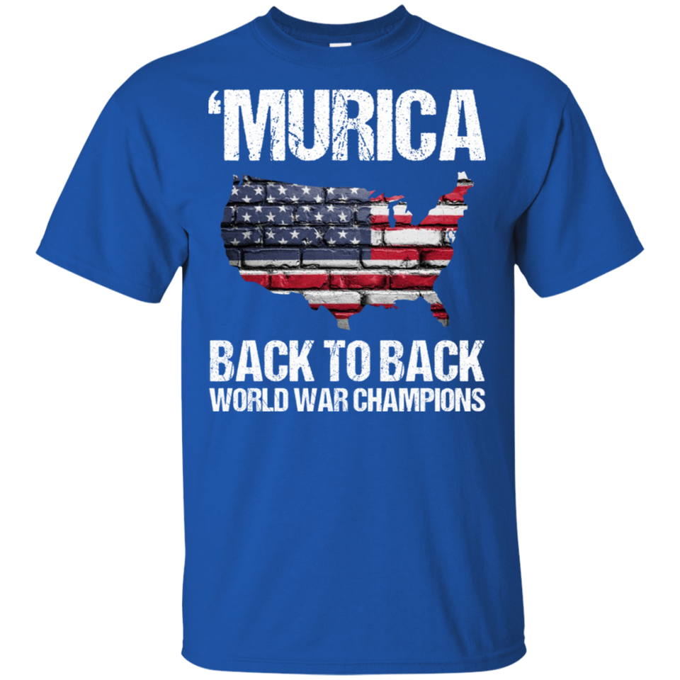 Back To Back World War Champions Champs Distressed USA Quality T-shirt G200 Gildan Ultra Cotton T-Shirt men black