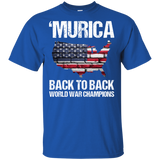 Back To Back World War Champions Champs Distressed USA Quality T-shirt G200 Gildan Ultra Cotton T-Shirt men black
