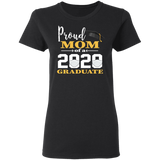 Proud Dad Mom of A 2020 Graduate T-Shirt Couple Matching Graduation Shirts