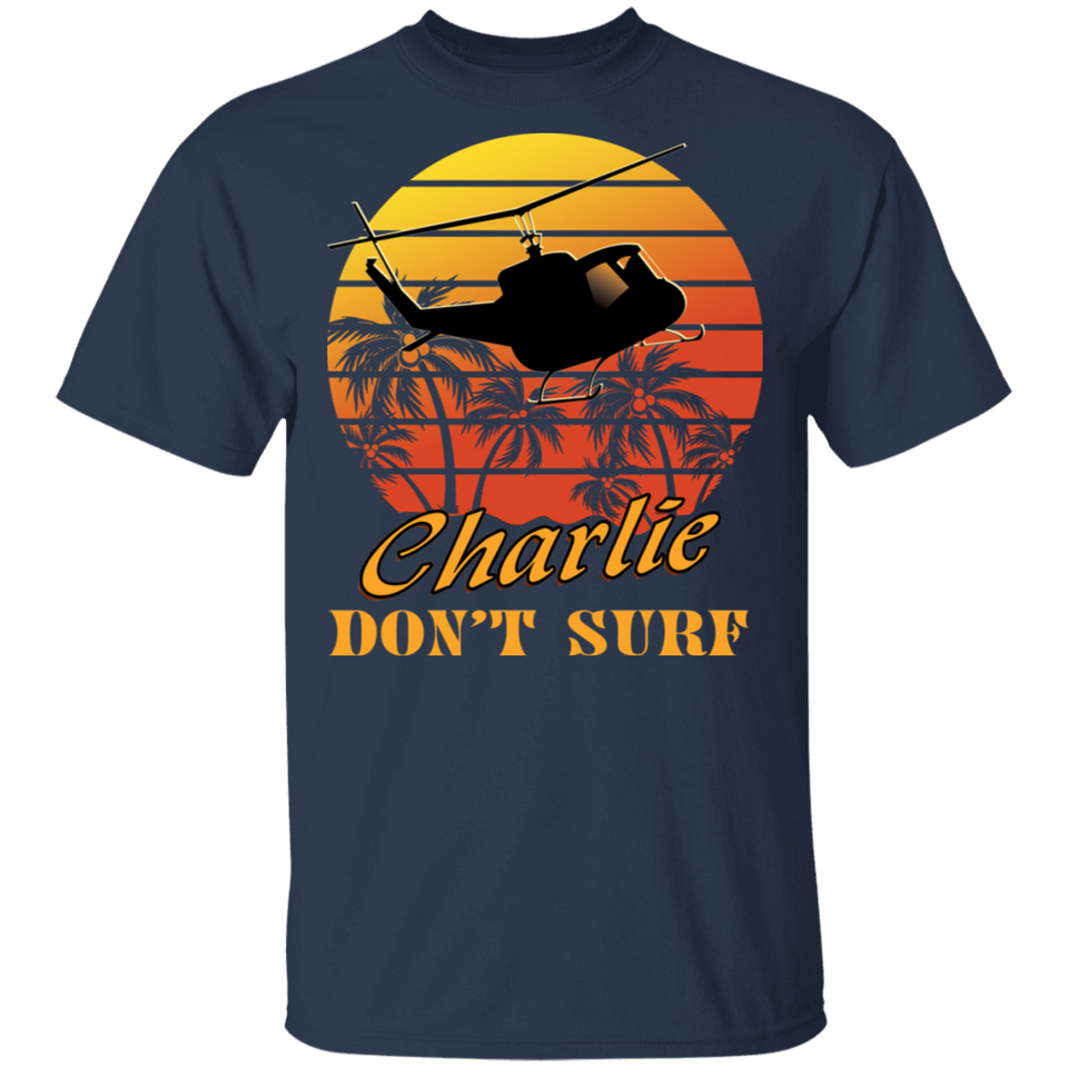 Charlie Don't Surf Vintage Retro T-Shirt Apocalypse Now - G500 Mens