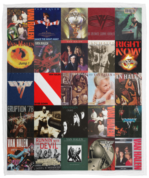 Van Halen Blanket Fleece Sherpa Throw Blanket Quilt for Bedroom Living Room Sofa VPM Cozy Plush Fleece Blanket - 50x60